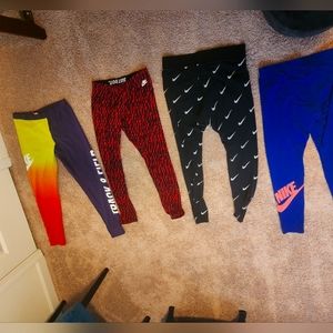 Nike drifit workout bottoms 7pants 2 shorts